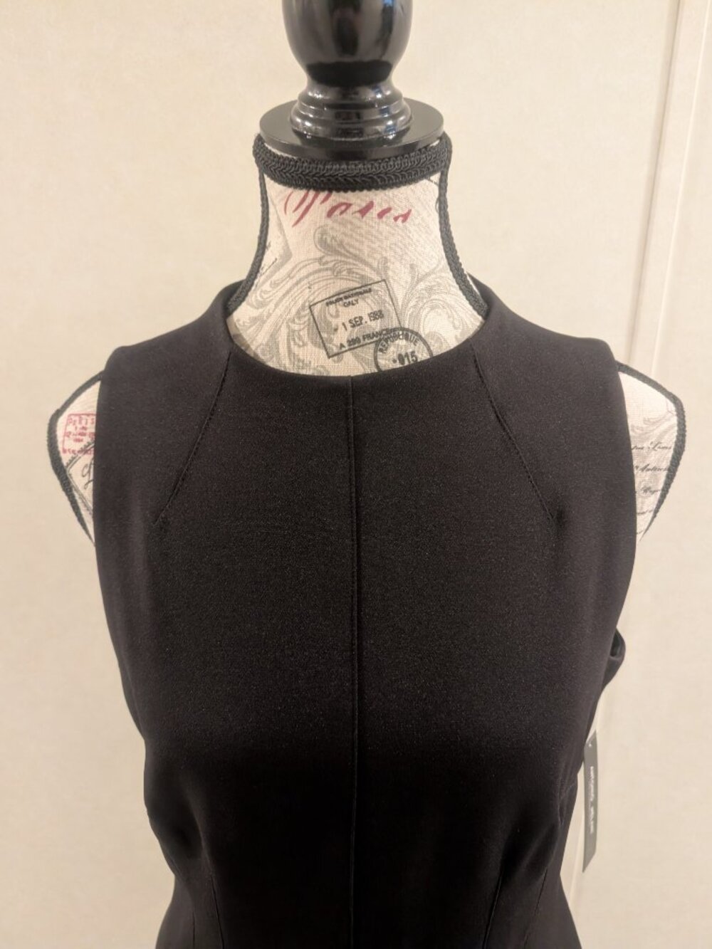 NWT Antonio Melani Cindy Black Stretch Crepe Sheath Dress Size 8 Career - Picture 2 of 12